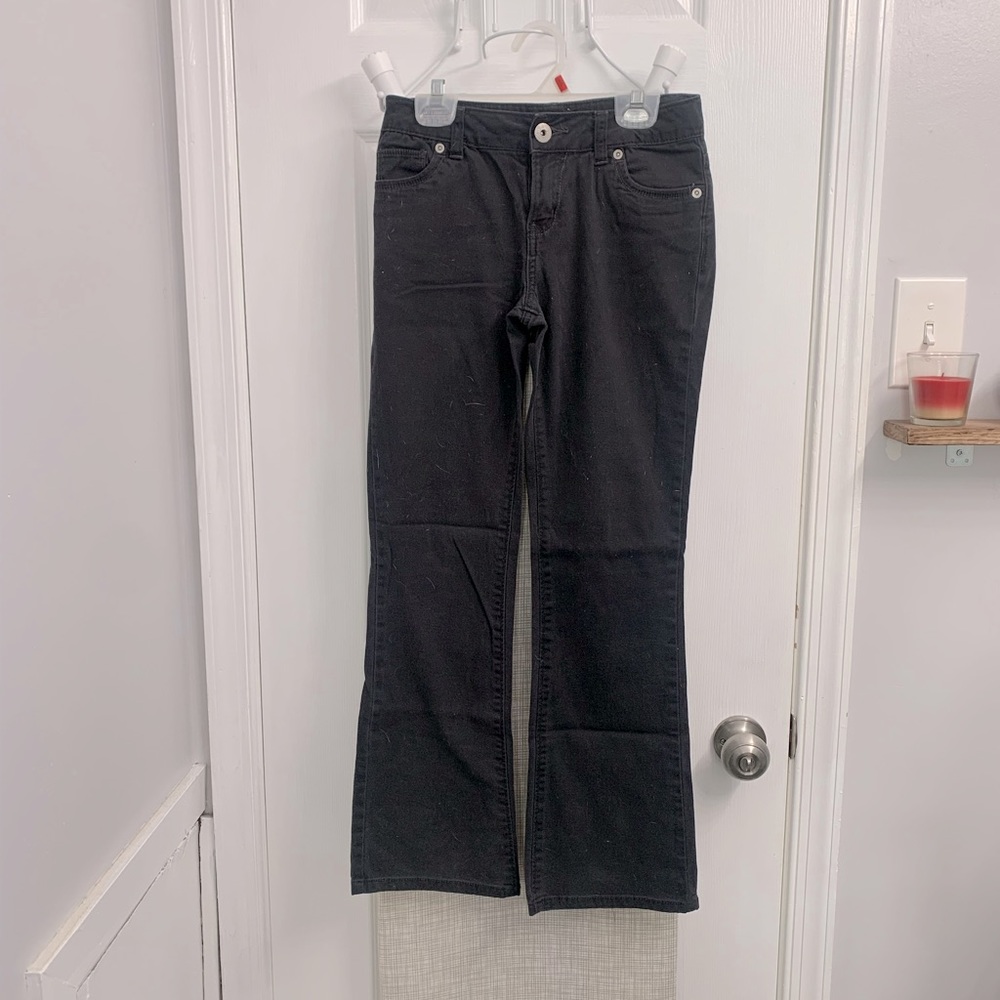Girls Black Bootcut Pants